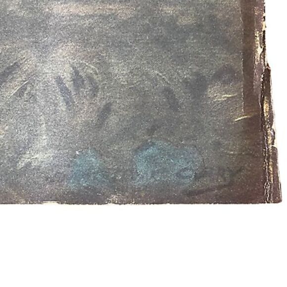 Vintage Farm Print 14X17" Storm Cloud Barn Dirt Road Artist ? Curry - Picture 6 of 7